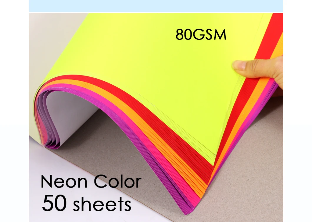 Foska Hot Sale New Item Bright Fluorescent Paper (A4)