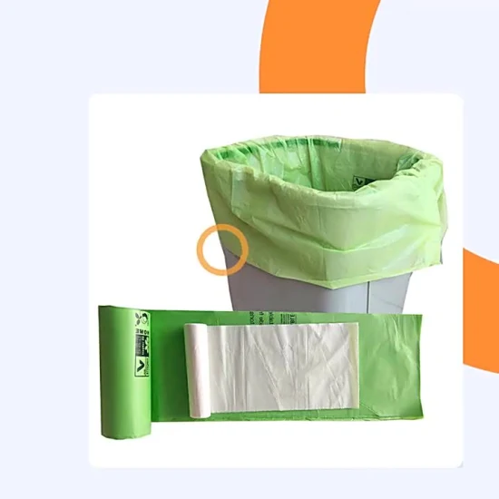 Sac poubelle de cuisine extra fort en amidon de maïs 100 % biodégradable en rouleau